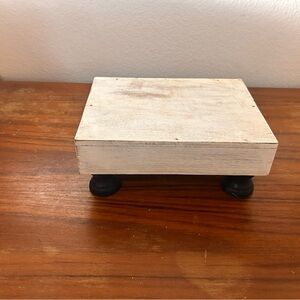 Wooden Display Stand with Black Legs